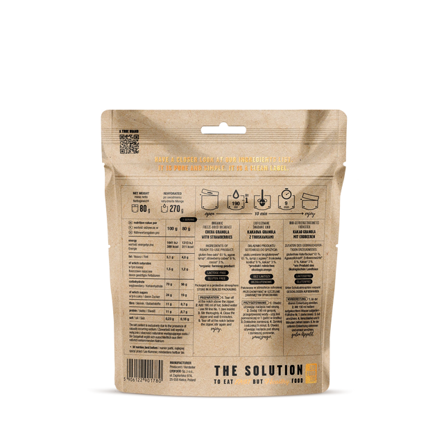 Granola kakaowa z truskawkami