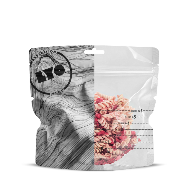 Makaron z truskawkami